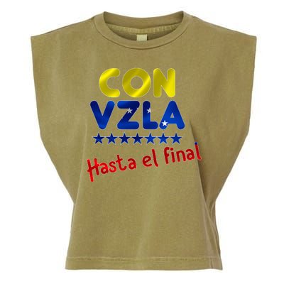 Con Venezuela Hasta El Final Garment-Dyed Women's Muscle Tee