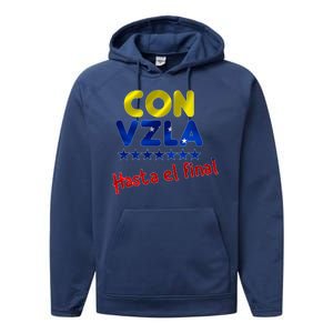 Con Venezuela Hasta El Final Performance Fleece Hoodie