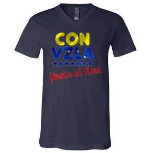 Con Venezuela Hasta El Final V-Neck T-Shirt