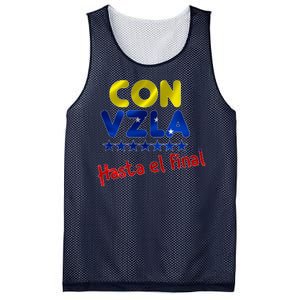 Con Venezuela Hasta El Final Mesh Reversible Basketball Jersey Tank