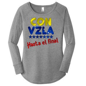 Con Venezuela Hasta El Final Women's Perfect Tri Tunic Long Sleeve Shirt