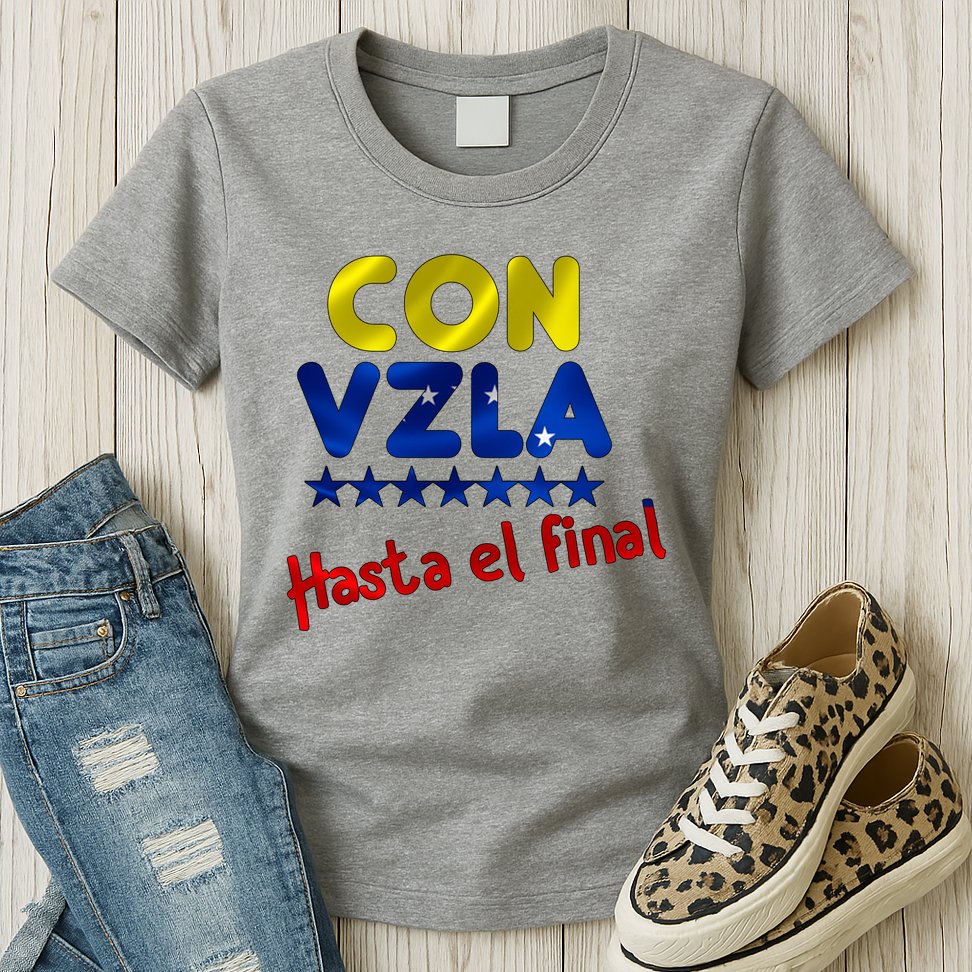 Con Venezuela Hasta El Final Womens T-Shirt