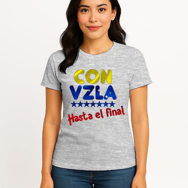 Con Venezuela Hasta El Final Womens T-Shirt