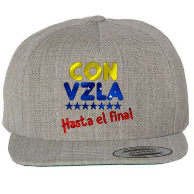 Con Venezuela Hasta El Final Wool Snapback Cap