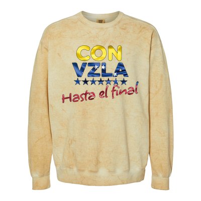 Con Venezuela Hasta El Final Maria Corina Machado Edmundo Colorblast Crewneck Sweatshirt