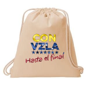 Con Venezuela Hasta El Final Maria Corina Machado Edmundo Drawstring Bag