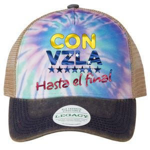 Con Venezuela Hasta El Final Maria Corina Machado Edmundo Legacy Tie Dye Trucker Hat