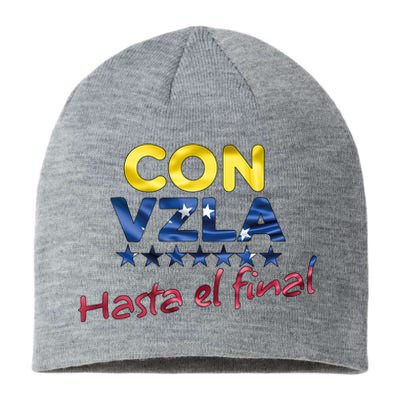 Con Venezuela Hasta El Final Maria Corina Machado Edmundo Sustainable Beanie