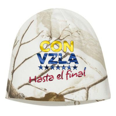 Con Venezuela Hasta El Final Maria Corina Machado Edmundo Kati - Camo Knit Beanie