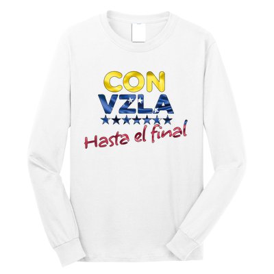 Con Venezuela Hasta El Final Maria Corina Machado Edmundo Long Sleeve Shirt