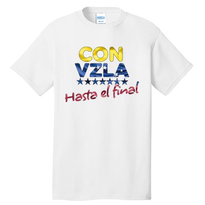 Con Venezuela Hasta El Final Maria Corina Machado Edmundo Tall T-Shirt