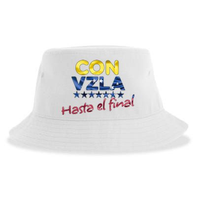 Con Venezuela Hasta El Final Maria Corina Machado Edmundo Sustainable Bucket Hat