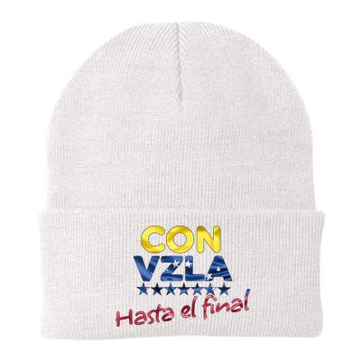 Con Venezuela Hasta El Final Maria Corina Machado Edmundo Knit Cap Winter Beanie