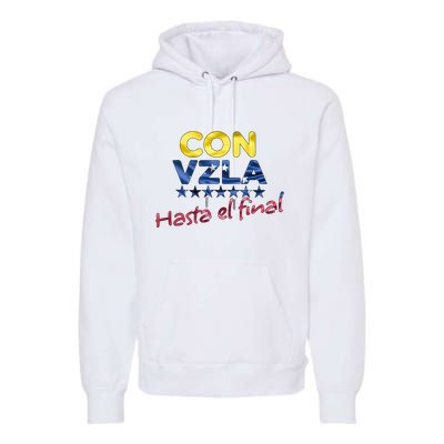 Con Venezuela Hasta El Final Maria Corina Machado Edmundo Premium Hoodie