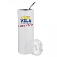 Con Venezuela Hasta El Final Maria Corina Machado Edmundo Stainless Steel Tumbler