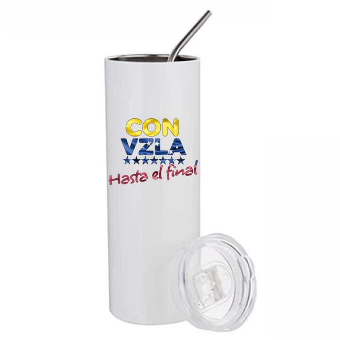 Con Venezuela Hasta El Final Maria Corina Machado Edmundo Stainless Steel Tumbler