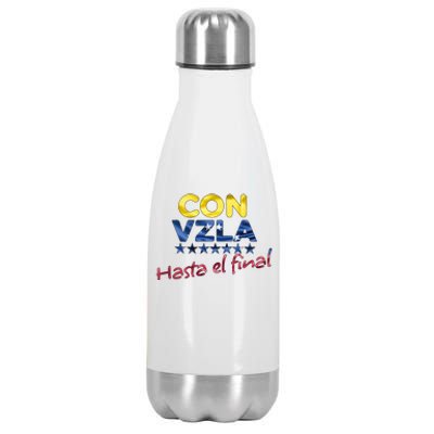 Con Venezuela Hasta El Final Maria Corina Machado Edmundo Stainless Steel Insulated Water Bottle