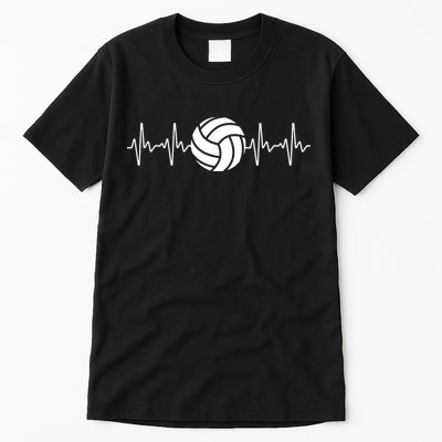 Cool Volleyball Heartbeat Design Volleyball Coach Tall T-Shirt