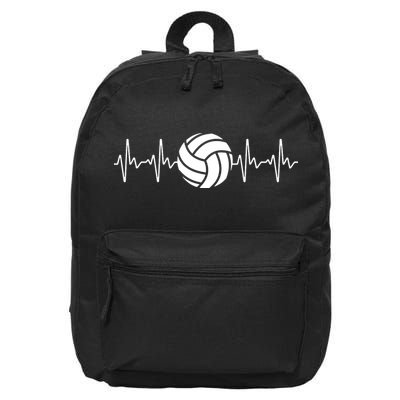 Cool Volleyball Heartbeat Design Volleyball Coach 16 in Basic Backpack