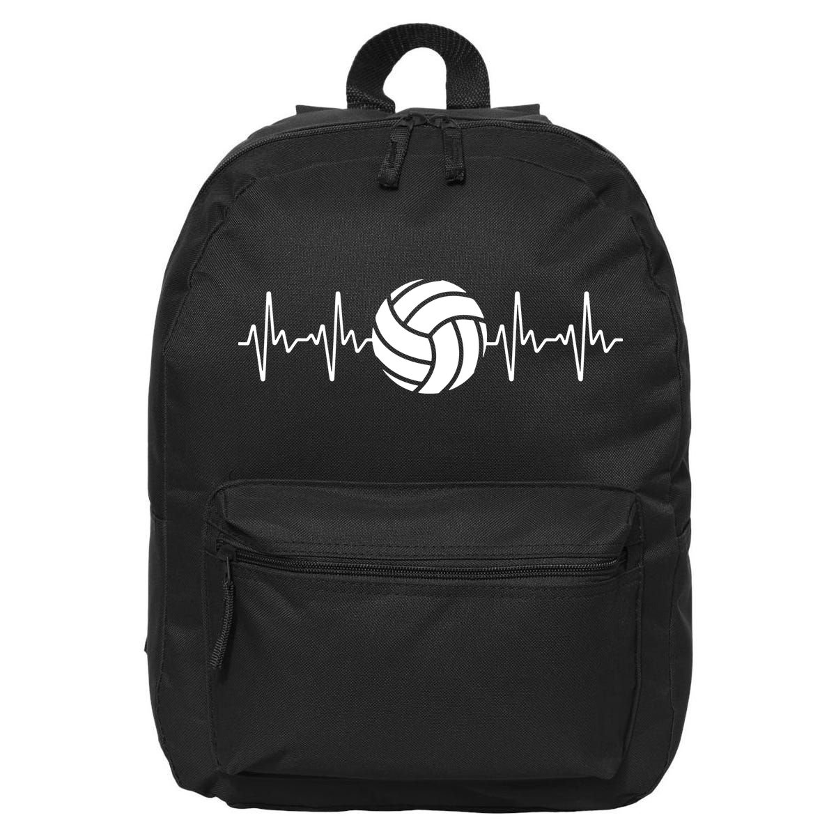 Cool Volleyball Heartbeat Design Volleyball Coach 16 in Basic Backpack