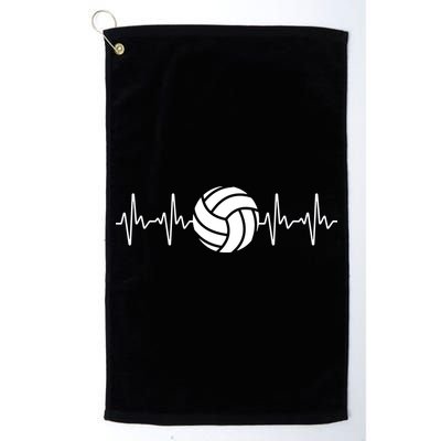 Cool Volleyball Heartbeat Design Volleyball Coach Golf Towel