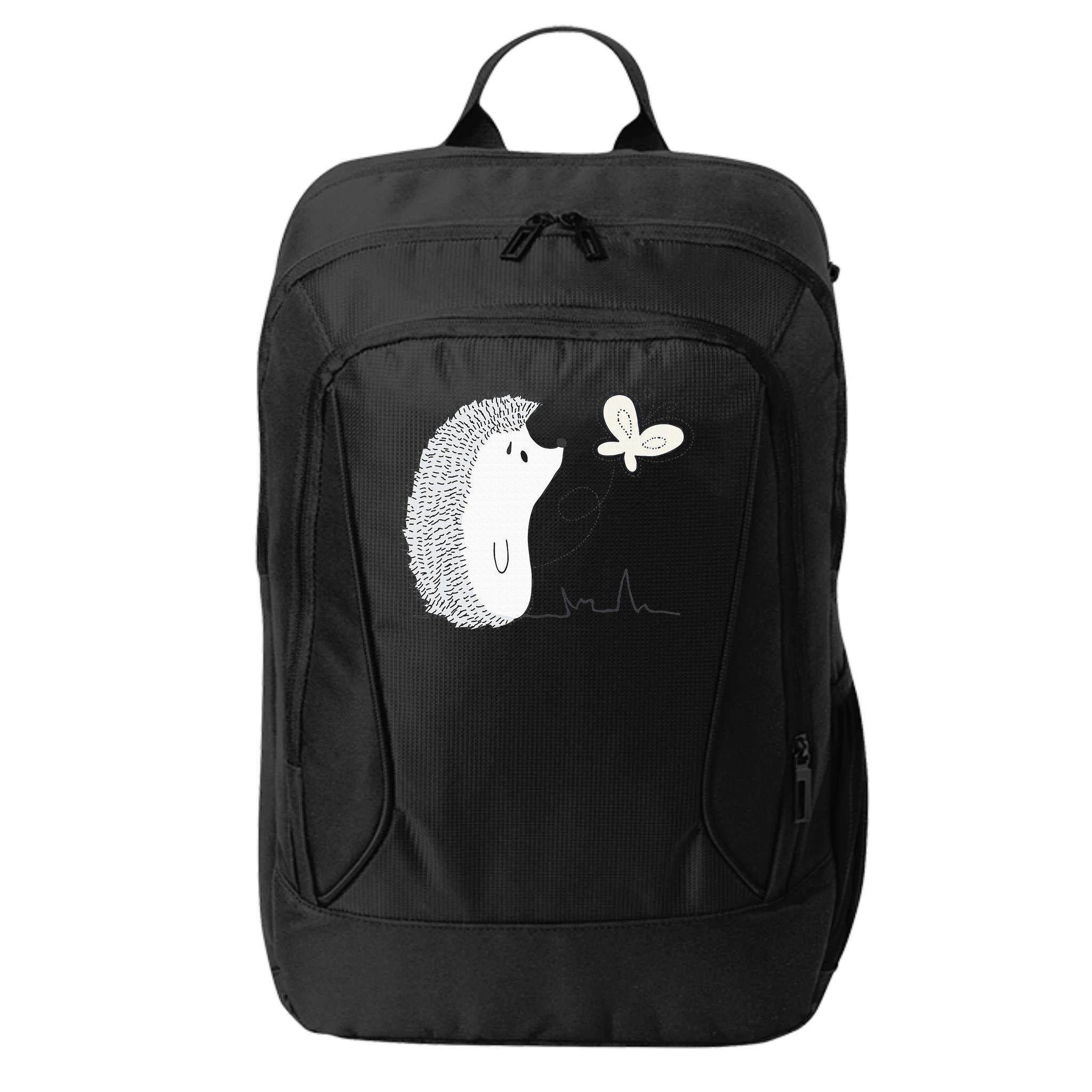 Cute Vintage Hedgehog & Butterfly Art & Gift G005287 City Backpack