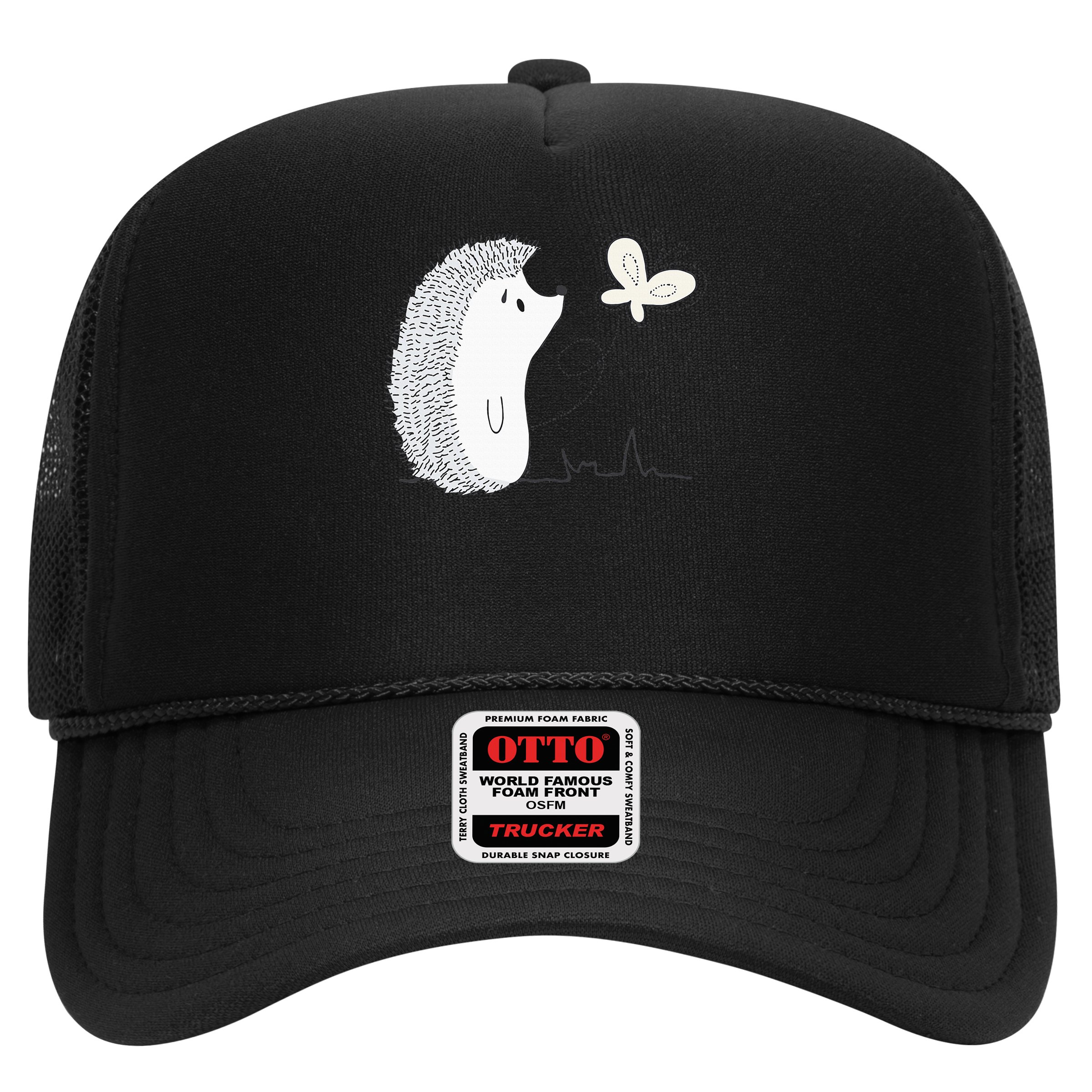 Cute Vintage Hedgehog & Butterfly Art & Gift G005287 Hat