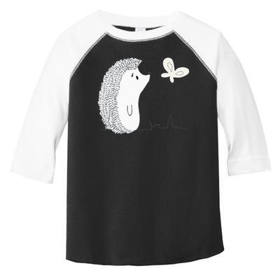 Cute Vintage Hedgehog & Butterfly Art & Gift G005287 Toddler Fine Jersey T-Shirt