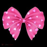 Cute Valentine Heart Print Ribbon Bow Stripe Pom Pom Beanie