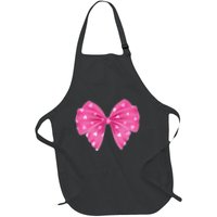 Cute Valentine Heart Print Ribbon Bow Apron