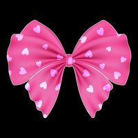 Cute Valentine Heart Print Ribbon Bow 16 in Basic Backpack