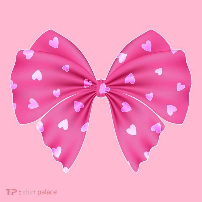 Cute Valentine Heart Print Ribbon Bow Cooling Performance Long Sleeve Crew
