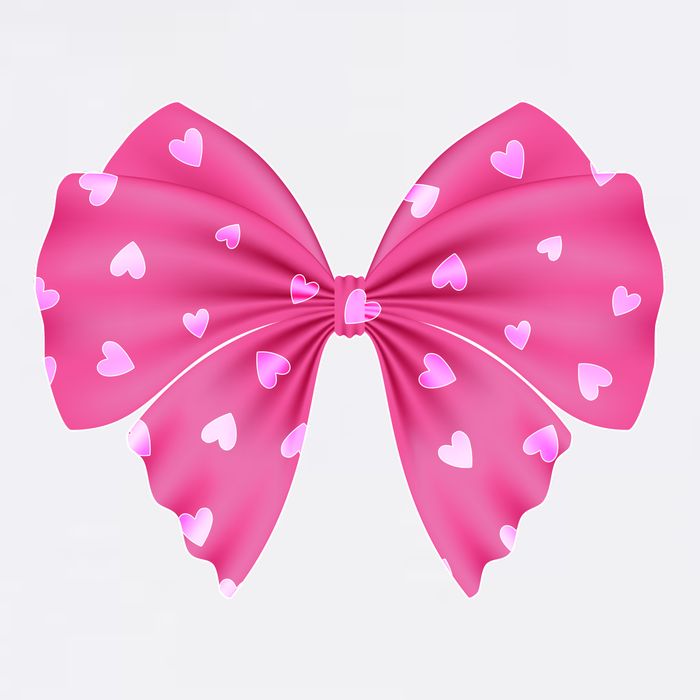 Cute Valentine Heart Print Ribbon Bow Garment-Dyed Sweatshirt