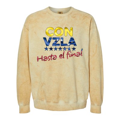 Con Venezuela Hasta El Final Maria Corina Machado Edmundo Colorblast Crewneck Sweatshirt