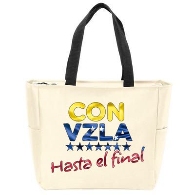 Con Venezuela Hasta El Final Maria Corina Machado Edmundo Zip Tote Bag