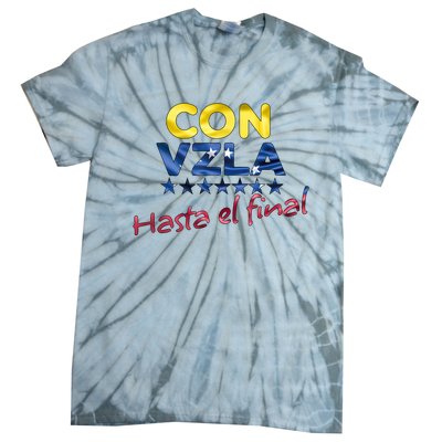 Con Venezuela Hasta El Final Maria Corina Machado Edmundo Tie-Dye T-Shirt