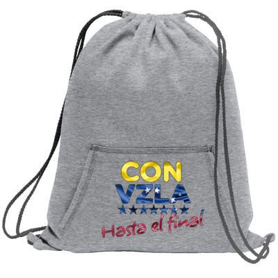 Con Venezuela Hasta El Final Maria Corina Machado Edmundo Sweatshirt Cinch Pack Bag