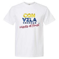 Con Venezuela Hasta El Final Maria Corina Machado Edmundo Garment-Dyed Heavyweight T-Shirt