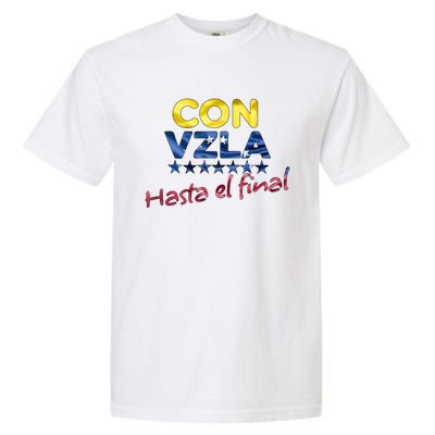 Con Venezuela Hasta El Final Maria Corina Machado Edmundo Garment-Dyed Heavyweight T-Shirt