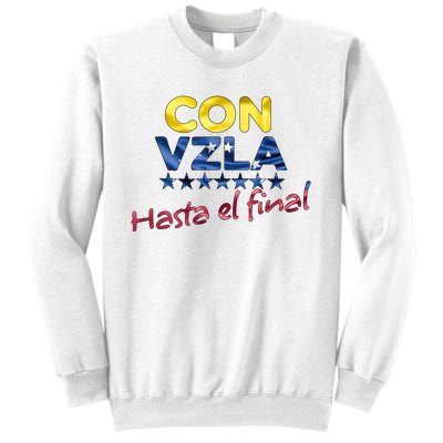 Con Venezuela Hasta El Final Maria Corina Machado Edmundo Sweatshirt