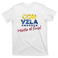 Con Venezuela Hasta El Final Maria Corina Machado Edmundo T-Shirt