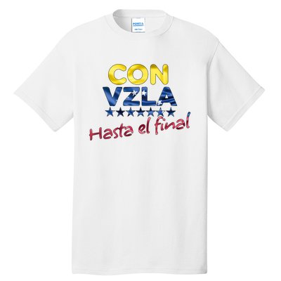 Con Venezuela Hasta El Final Maria Corina Machado Edmundo Tall T-Shirt