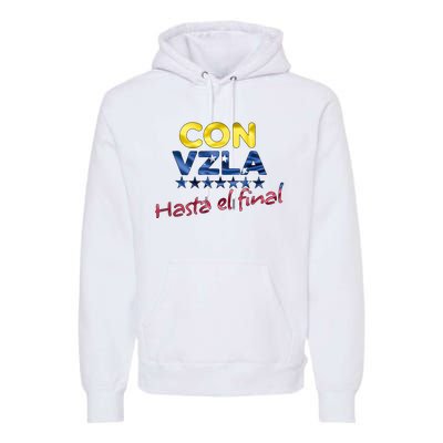 Con Venezuela Hasta El Final Maria Corina Machado Edmundo Premium Hoodie