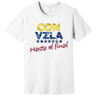 Con Venezuela Hasta El Final Maria Corina Machado Edmundo Premium T-Shirt