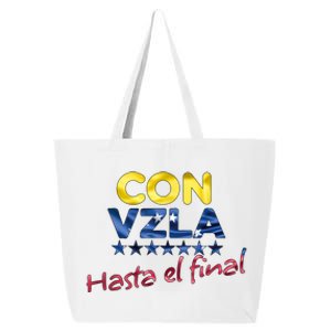 Con Venezuela Hasta El Final Maria Corina Machado Edmundo 25L Jumbo Tote