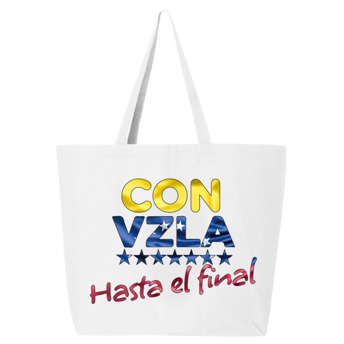 Con Venezuela Hasta El Final Maria Corina Machado Edmundo 25L Jumbo Tote