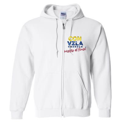 Con Venezuela Hasta El Final Maria Corina Machado Edmundo Full Zip Hoodie