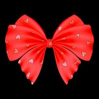 Cute Valentine Heart Print Red Ribbon Bow Flexfit Unipanel Trucker Cap
