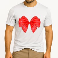 Cute Valentine Heart Print Red Ribbon Bow Performance Shirt