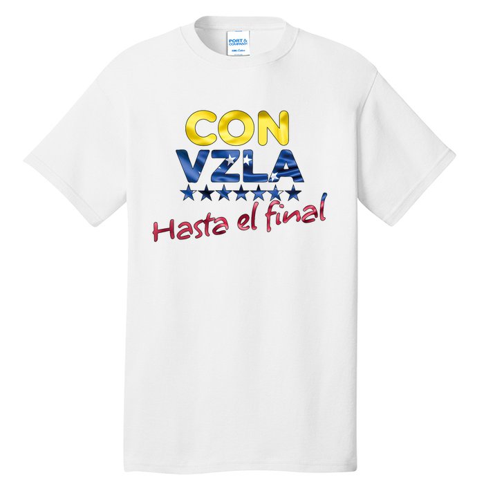 Con Venezuela Hasta El Final Maria Corina Machado Edmundo Tall T-Shirt